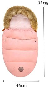 Zimný fusak do kočíka Mouse - staroružový