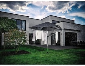 Vonkajší sušiak na bielizeň v striebornej farbe 40 m LinoProtect 400 – LEIFHEIT