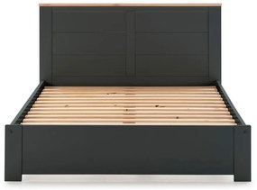 Antracitovosivá dvojlôžková posteľ 140x190 cm Akira - Marckeric