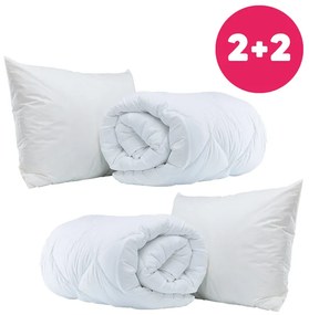 2x paplón a 2x vankúš antialergická súprava Homa 140x200 cm celoročná