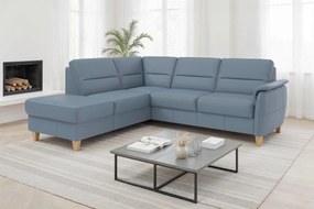 XXXLutz ROHOVÁ SEDAČKA, textil, koža, sivomodrá Sit & More - Sedačky - 00014403325D