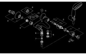 GROHE 2546010A - Vaňová batéria COSTA L DN 15 lesklý chróm
