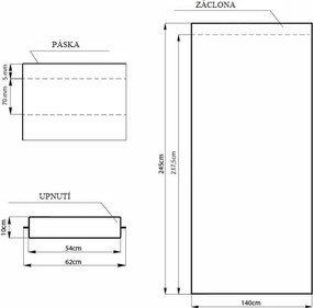 Záves AmeliaHome Blackout II 140x245 cm čierna