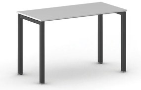 Kancelársky stôl PRIMO SQUARE, 120x60 cm, čierna podnož, sivá