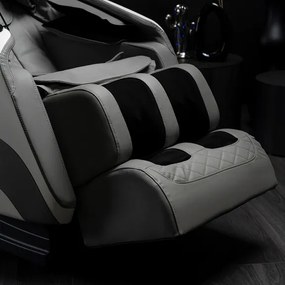 Masážne kreslo GALACTICO  sivé, ekokoža, anglické menu