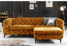 Sedacia súprava 41298 235cm Modern Barock Zamat Žltá  - Komfort-nábytok