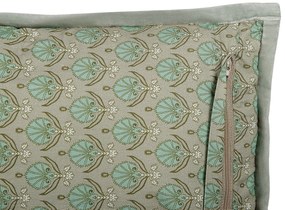 Sada 2 bavlnených vankúšov vzor listov 45 x 45 cm zelená PICTUS Beliani