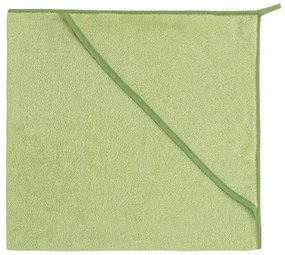 Detská froté osuška s kapucňou 80x80cm 330g sv.zelena