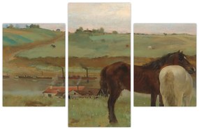 Obraz - Edgar Degas, Horses in a Meadow, reprodukcia (90x60 cm)