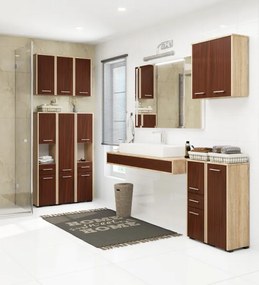 Kúpeľňová skrinka FIN S30 1D dub sonoma / wenge