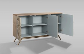 Komoda Štýlová 150 cm šampanské zlato/hnedá