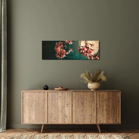 Obraz - Sakura v splne (s hodinami) (90x30 cm)