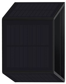 Ecolamp Exteriérové solárne nástenné LED svietidlo Wings1, 1x LED 2w, čierna