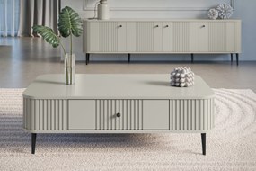 Kávový stolík Vesper 103x60 cm so zásuvkou - kasmír / čierne nohy