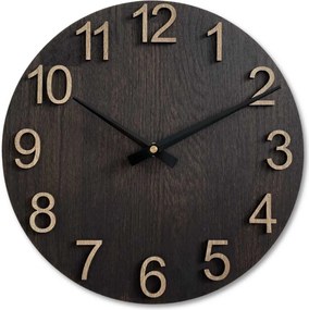 SENTOP | Dizajnové nástenné hodiny z masívneho dreva I SENTOP MAS017-3169-hands/black analógové