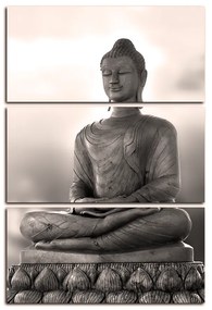 Obraz na plátne - Buddha a západ slnka - obdĺžnik 759FB (90x60 cm  )