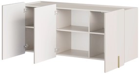 Závesná komoda Malmi 150 cm - kašmírová / zlatá