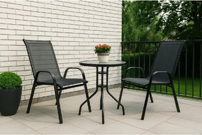 TRENDIE Zostava záhradného nábytku - 2 stoličky a stôl 60cm okrúhly