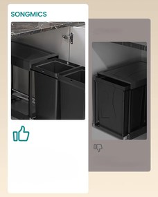 Kôš na triedený odpad Abes 20 l čierny