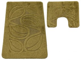Sada kúpeľňových koberčekov Montana Flora Khaki
