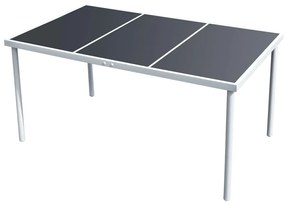 vidaXL Záhradný stôl 150x90x74 cm, čierny, oceľ