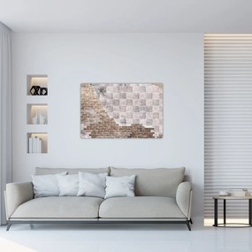 Obraz - Tehlový múr (90x60 cm)
