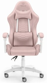Herné kreslo HC-1000 Pink-White látkové