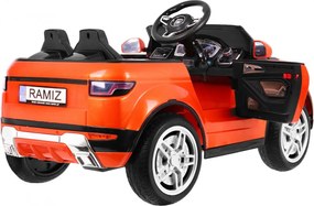 Ramiz Elektrické auto Rapid Racer pre deti, oranžové SUV + diaľkové ovládanie