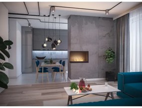 InFire - Rohový BIO krb 84x54 cm 3kW čierna