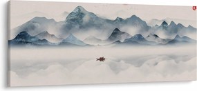 Obraz - Údolie modrých hôr (120x50 cm)
