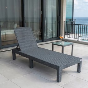 Skladacie ležadlo k bazénu a na terasu PREMIUM - sivé