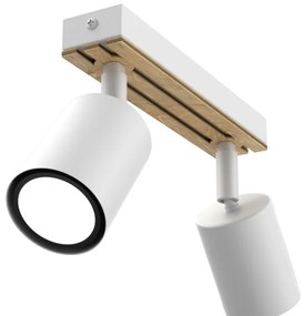 Bodové svietidlo TERRA 2xGU10/8W/230V biela/dub