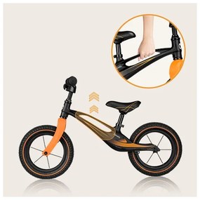 Lionelo - Odrážadlo BART AIR čierna/oranžová