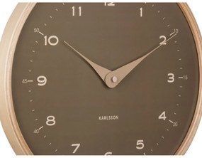 Karlsson 5995MG dizajnové nástenné hodiny hnedé,priemer 30 cm
