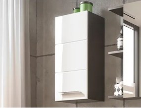 Závesná kúpeľňová skrinka Gloss, antracit/biely lesk%