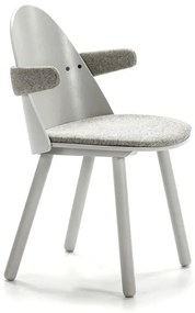 Sivá stolička s rúčkami Teulat Uma