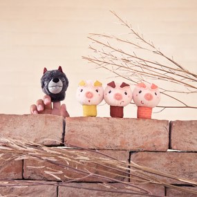 Lilliputiens - súprava prstových maňušiek - Tri prasiatka