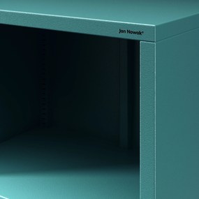 Knižnica do obývačky MARIO, 500 x 1800 x 350 mm, Modern: morská farba