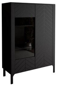 DVOJDVEROVÁ PRESKLENÁ VITRÍNA SALOME ČIERNA 103 cm