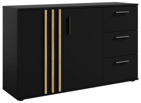 Komoda TOLIS 2D3S, čierna