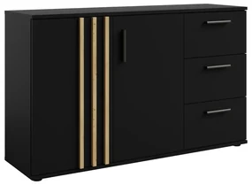 Komoda TOLIS 2D3S, čierna