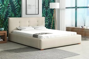 ZET, NOCETO 180x200 elegantná čalúnená posteľ s prešitím