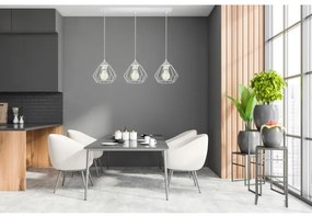 Luster na lanku CEED 3xE27/60W/230V šedá