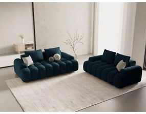 Zamatová pohovka v petrolejovej farbe 200 cm Linz – Cosmopolitan Design