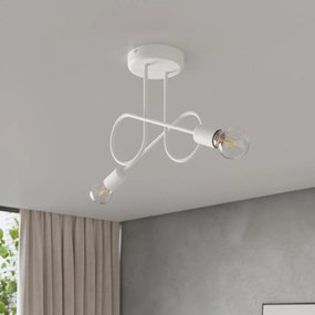 Stropné svietidlo Loop 2, biele telo svietidla