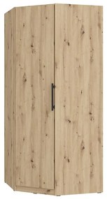 Rohová šatníková skriňa MARO 94x213 cm dub artisan