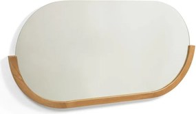 Nástenné zrkadlo s dreveným rámom 96x55 cm Rokia – Kave Home