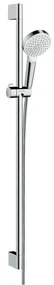 Hansgrohe Crometta, sprchová sada 1jet so sprchovou tyčou 90 cm, biela/chrómová, HAN-26537400