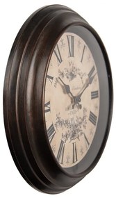 Hnedé nástenné hodiny Rue Paris - Ø 31*4 cm / 1*AA