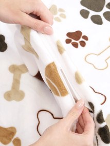 Obliečka na vankúš mikroplyš Exclusive 50 × 70 cm - Psie labky biele